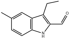 3-ethyl-5-methyl-1H-indole-2-carbaldehyde Struktur