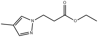 3-(4-甲基-1H-吡唑-1-基)丙酸乙酯,1159697-46-7,结构式
