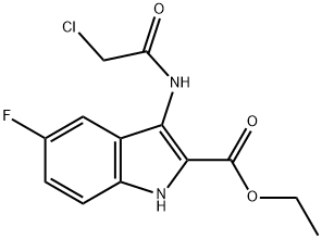 ethyl 3-[(chloroacetyl)amino]-5-fluoro-1H-indole-2-carboxylate Structure
