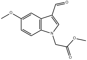 methyl (3-formyl-5-methoxy-1H-indol-1-yl)acetate Structure