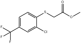 methyl {[2-chloro-4-(trifluoromethyl)phenyl]thio}acetate Struktur