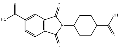 2-(4-carboxycyclohexyl)-1,3-dioxoisoindoline-5-carboxylic acid Structure