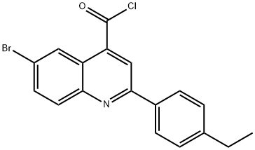 6-bromo-2-(4-ethylphenyl)quinoline-4-carbonyl chloride 化学構造式