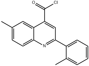 6-甲基-2-(2-甲基苯基)喹啉-4-甲酰氯 结构式