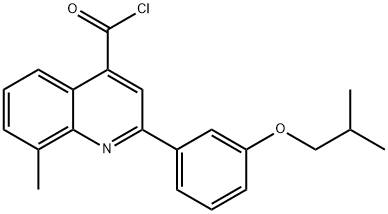 2-(3-isobutoxyphenyl)-8-methylquinoline-4-carbonyl chloride Struktur