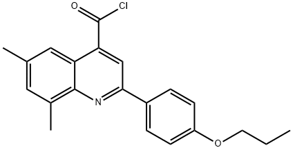 6,8-二甲基-2-(4-丙氧芬基)喹啉-4-甲酰氯,1160262-91-8,结构式