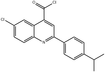 6-chloro-2-(4-isopropylphenyl)quinoline-4-carbonyl chloride Struktur