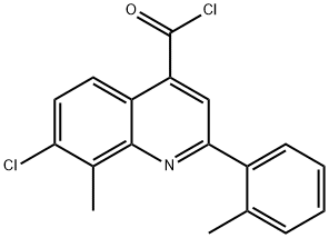 7-chloro-8-methyl-2-(2-methylphenyl)quinoline-4-carbonyl chloride Struktur