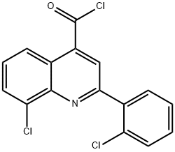 8-クロロ-2-(2-クロロフェニル)キノリン-4-カルボニルクロリド 化学構造式