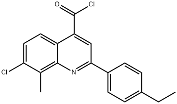 7-chloro-2-(4-ethylphenyl)-8-methylquinoline-4-carbonyl chloride Struktur