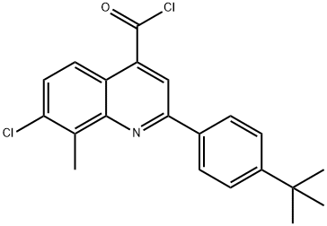 2-(4-TERT-ブチルフェニル)-7-クロロ-8-メチルキノリン-4-カルボニルクロリド 化学構造式