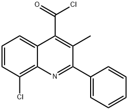 8-chloro-3-methyl-2-phenylquinoline-4-carbonyl chloride 化学構造式