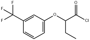 2-[3-(三氟甲基)苯氧基]丁酰氯化物,60626-15-5,结构式