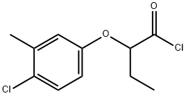 2-(4-氯-3-甲基-苯氧基)丁酰氯, 86464-91-7, 结构式