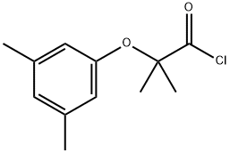 2-(3,5-ジメチルフェノキシ)-2-メチルプロパノイルクロリド 化学構造式