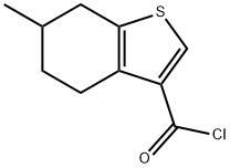 6-methyl-4,5,6,7-tetrahydro-1-benzothiophene-3-carbonyl chloride 化学構造式
