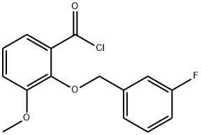 2-[(3-fluorobenzyl)oxy]-3-methoxybenzoyl chloride Structure