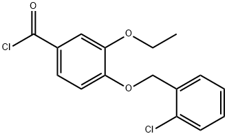 4-[(2-氯苄基)氧基]-3-乙氧基苯甲酰氯, 1160260-38-7, 结构式