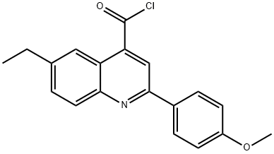 6-ethyl-2-(4-methoxyphenyl)quinoline-4-carbonyl chloride Struktur