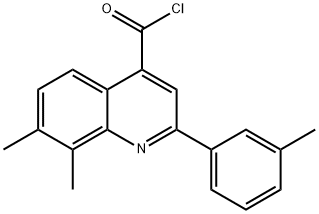 7,8-二甲基-2-(3-甲基苯基)喹啉-4-甲酰氯 结构式