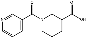 1-(3-Pyridinylcarbonyl)-3-piperidine-carboxylic acid Structure