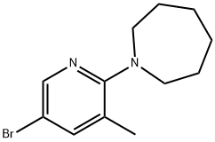 1-(5-Bromo-3-methyl-2-pyridinyl)azepane 结构式