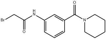 2-Bromo-N-[3-(1-piperidinylcarbonyl)phenyl]-acetamide 化学構造式