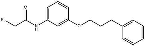 2-Bromo-N-[3-(3-phenylpropoxy)phenyl]acetamide Struktur