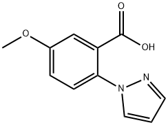 5-Methoxy-2-(1H-pyrazol-1-yl)benzoic acid Structure