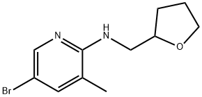 5-Bromo-3-methyl-N-(tetrahydro-2-furanylmethyl)-2-pyridinamine 化学構造式