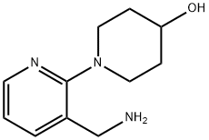 1-[3-(Aminomethyl)-2-pyridinyl]-4-piperidinol 结构式
