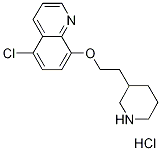 5-Chloro-8-quinolinyl 2-(3-piperidinyl)ethylether hydrochloride 化学構造式