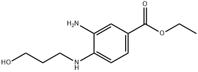 Ethyl 3-amino-4-[(3-hydroxypropyl)amino]benzoate Struktur