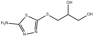 3-(5-Amino-[1,3,4]thiadiazol-2-ylsulfanyl)-propane-1,2-diol Structure