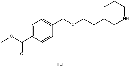 Methyl 4-{[2-(3-piperidinyl)ethoxy]-methyl}benzoate hydrochloride Structure