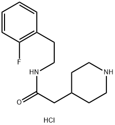 N-[2-(2-Fluoro-phenyl)-ethyl]-2-piperidin-4-yl-acetamide hydrochloride Structure