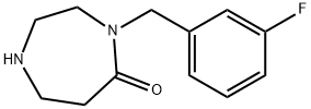 4-(3-Fluorobenzyl)-1,4-diazepan-5-one Struktur