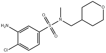 3-Amino-4-chloro-N-methyl-N-(tetrahydro-2H-pyran-4-ylmethyl)benzenesulfonamide,1220027-42-8,结构式