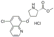 Methyl (2S,4S)-4-[(5-chloro-8-quinolinyl)oxy]-2-pyrrolidinecarboxylate hydrochloride 结构式