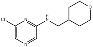 6-Chloro-N-(tetrahydro-2H-pyran-4-ylmethyl)-2-pyrazinamine 结构式