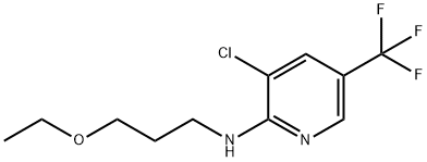 3-Chloro-N-(3-ethoxypropyl)-5-(trifluoromethyl)-2-pyridinamine 化学構造式