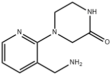 4-[3-(Aminomethyl)-2-pyridinyl]-2-piperazinone 结构式
