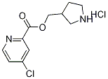 3-Pyrrolidinylmethyl 4-chloro-2-pyridinecarboxylate hydrochloride 结构式
