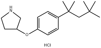 3-[4-(1,1,3,3-Tetramethylbutyl)phenoxy]-pyrrolidine hydrochloride,1220029-33-3,结构式