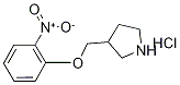 3-[(2-Nitrophenoxy)methyl]pyrrolidinehydrochloride Structure