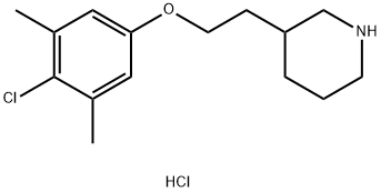 3-[2-(4-Chloro-3,5-dimethylphenoxy)ethyl]-piperidine hydrochloride,1219981-36-8,结构式