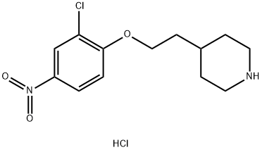 4-[2-(2-Chloro-4-nitrophenoxy)ethyl]piperidinehydrochloride 化学構造式