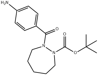 tert-Butyl 2-(4-aminobenzoyl)-1,2-diazepane-1-carboxylate 结构式