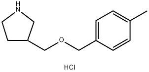 3-{[(4-Methylbenzyl)oxy]methyl}pyrrolidinehydrochloride Structure