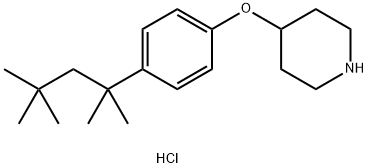 4-[4-(1,1,3,3-Tetramethylbutyl)phenoxy]piperidinehydrochloride Struktur